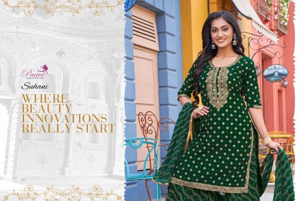 Paavi Suhani Rayon Exclusive Designer Readymade Suit